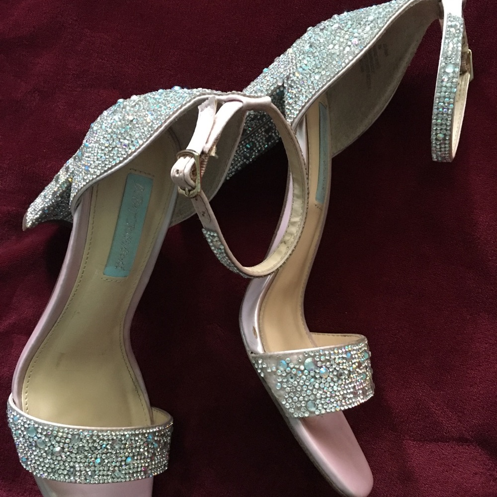 Betsy Johnson bling bling shoes wore 1 time